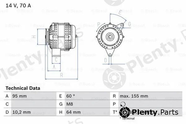 Bosch 0986038730 — Alternator