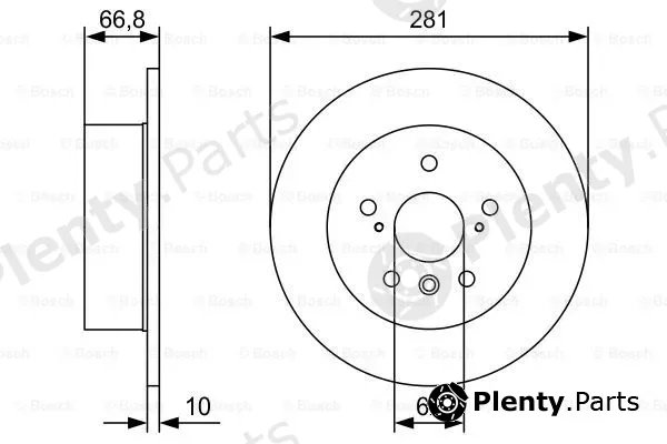 Bosch 0986479W38 — Brake Disc