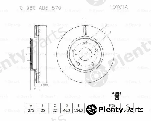 Bosch 0986AB5570 — Brake Disc