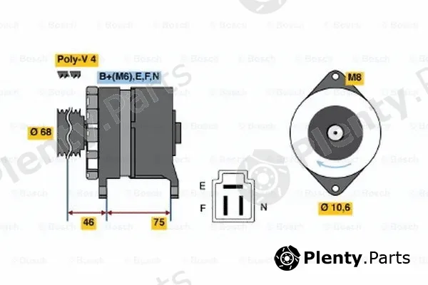 Bosch 0986035511 — Alternator