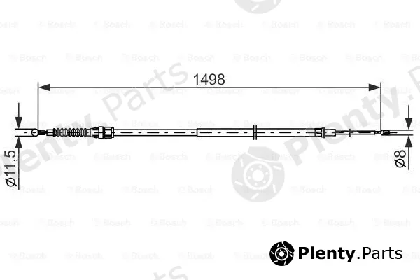 Bosch 1987482789 — Cable Pull, parking brake