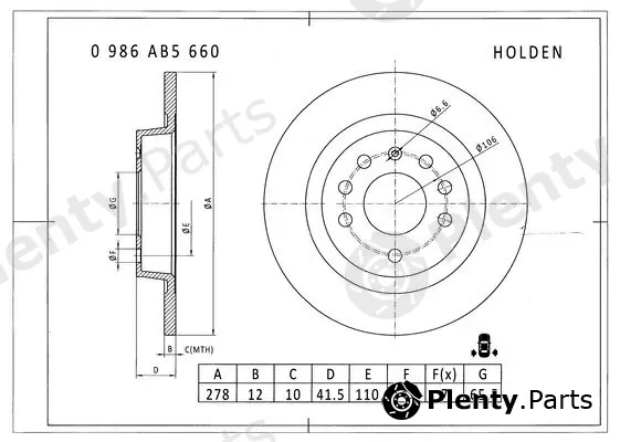 Bosch 0986AB5660 — Brake Disc