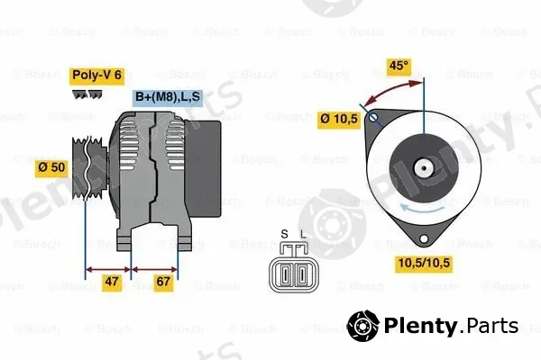 Bosch 0986080210 — Alternator