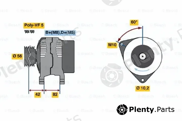 Bosch 0123510045 — Alternator