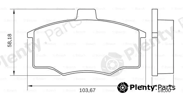 Bosch 0986BB0262 — Brake Pad Set, disc brake