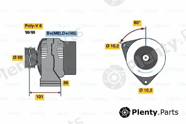 Bosch 0123510023 — Alternator