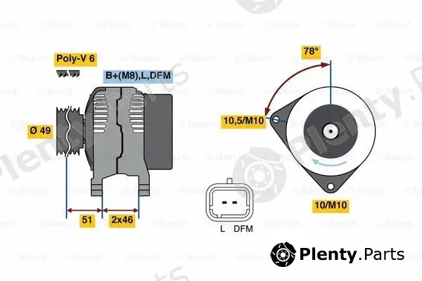 Bosch 0986081020 — Alternator