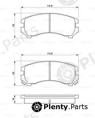 Bosch 0986493450 — Brake Pad Set, disc brake