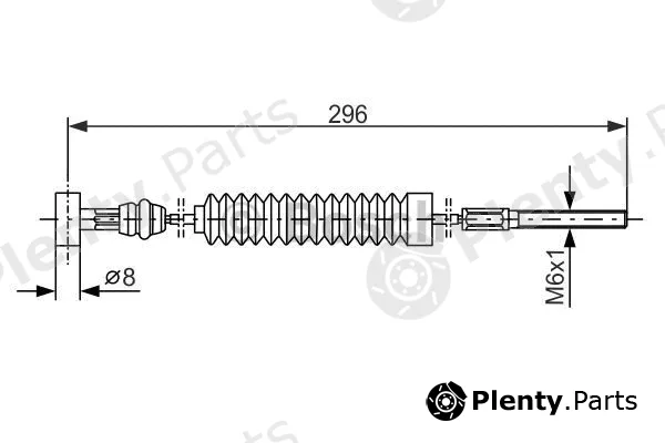 Bosch 1987477984 — Cable Pull, parking brake