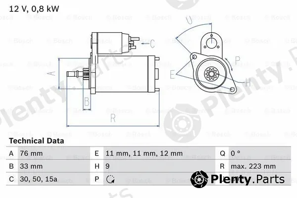 Bosch 0986012600 — Starter