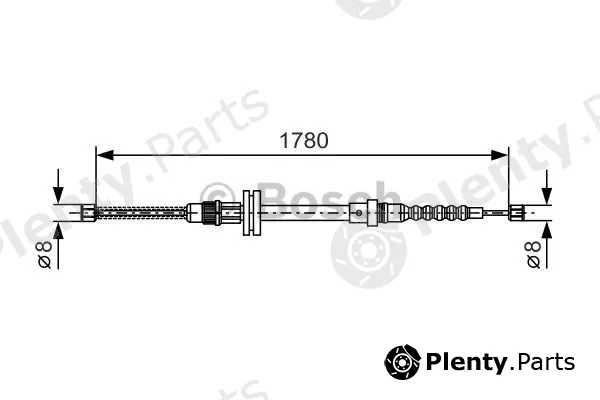 Bosch 1987482045 — Cable Pull, parking brake