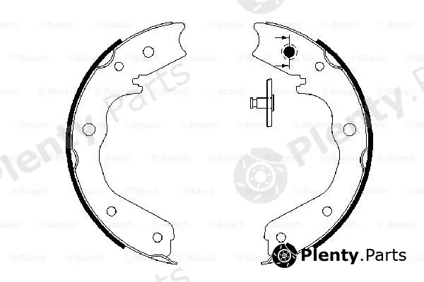 Bosch 0986487671 — Brake Shoe Set, parking brake