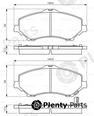 Bosch 0986494493 — Brake Pad Set, disc brake