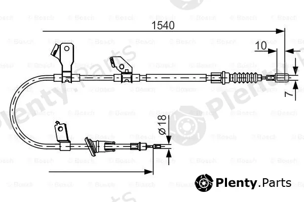 Bosch 1987482271 — Cable Pull, parking brake
