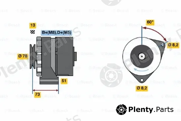 Bosch 0986030670 — Alternator