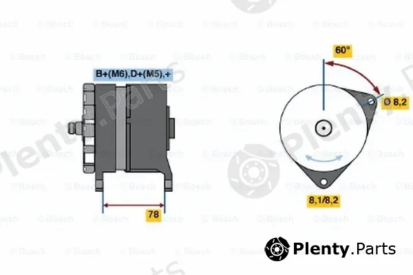 Bosch 0986044711 — Alternator