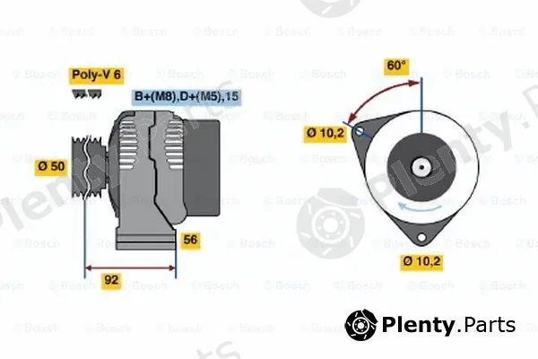 Bosch 0123520017 — Alternator