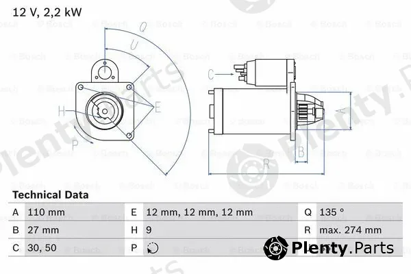 Bosch 0986013650 — Starter