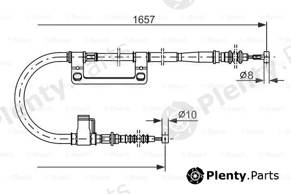 Bosch 1987477502 — Cable Pull, parking brake