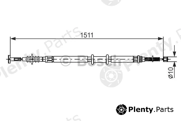 Bosch 1987477968 — Cable Pull, parking brake