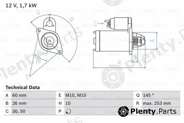 Bosch 0986017890 — Starter