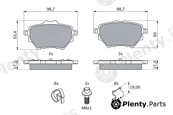 Bosch 0986494998 — Brake Pad Set, disc brake