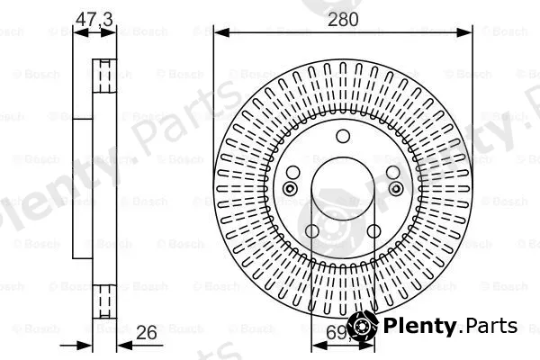 Bosch 0986479U10 — Brake Disc