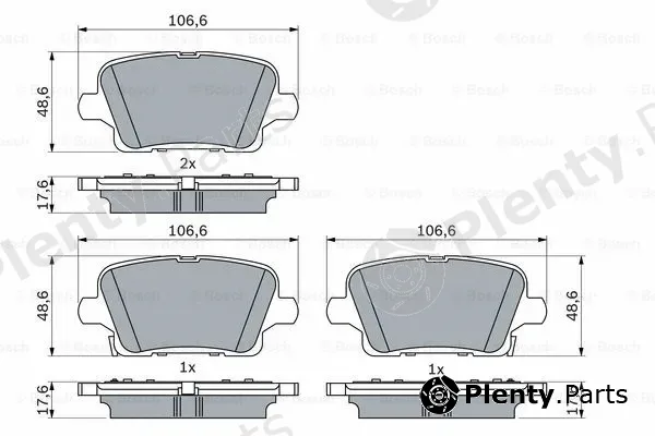 Bosch 0986424872 — Brake Pad Set, disc brake