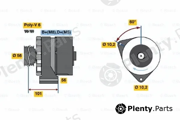 Bosch 0986036360 — Alternator