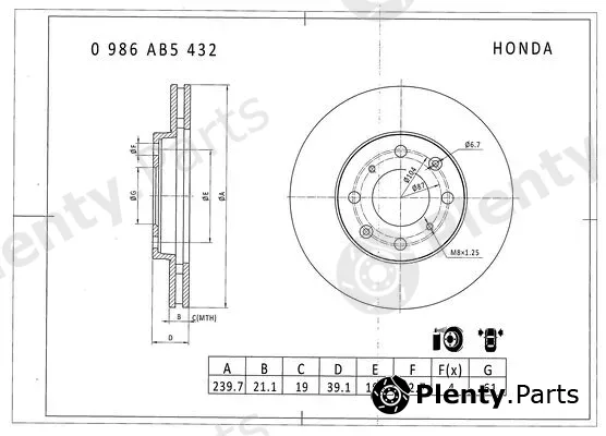 Bosch 0986AB5432 — Brake Disc