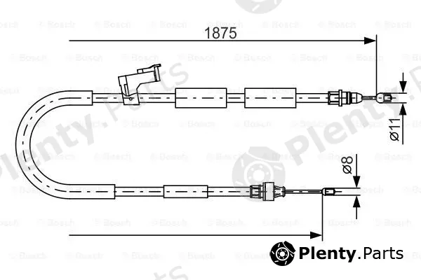 Bosch 1987482057 — Cable Pull, parking brake