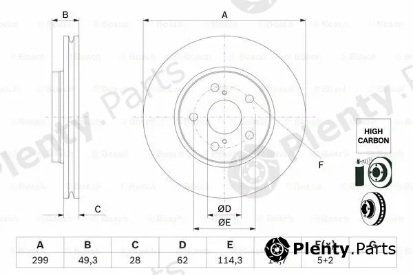 Bosch 0986479F49 — Brake Disc