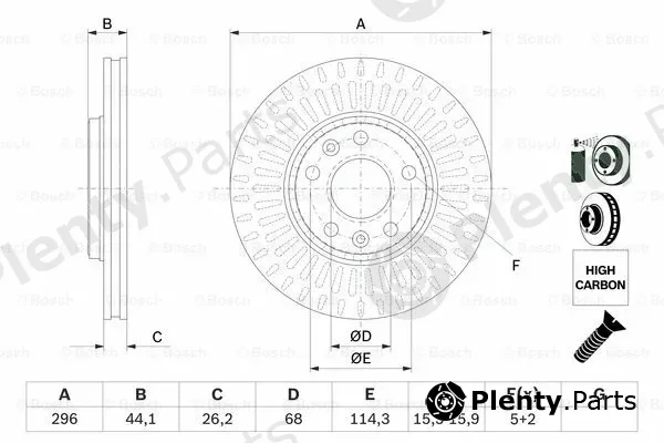 Bosch 0986479E77 — Brake Disc