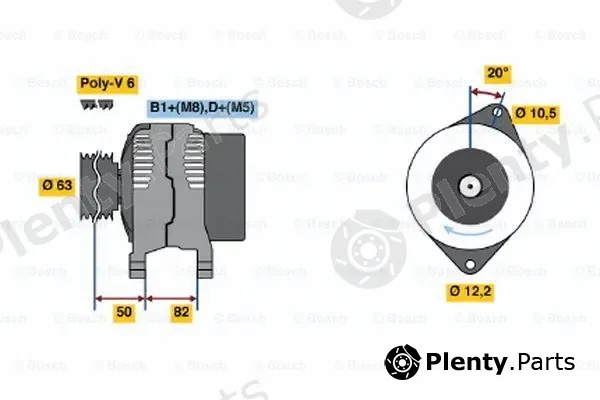 Bosch 0124225016 — Alternator