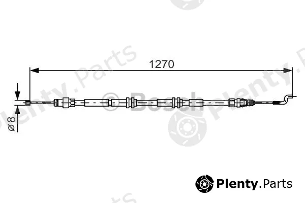 Bosch 1987482014 — Cable Pull, parking brake