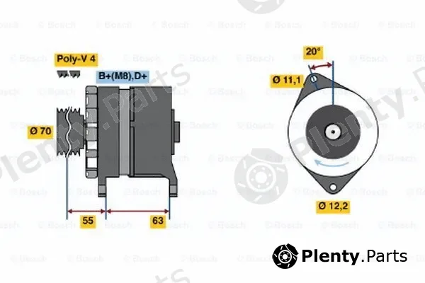 Bosch 0120469875 — Alternator
