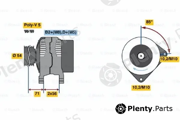 Bosch 0124425005 — Alternator