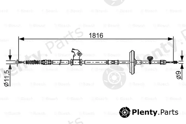 Bosch 1987482535 — Cable Pull, parking brake