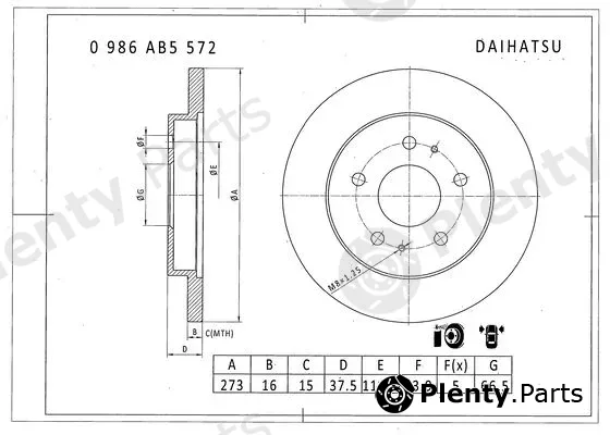 Bosch 0986AB5572 — Brake Disc