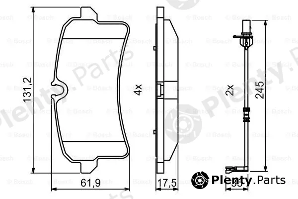 Bosch 0986494842 — Brake Pad Set, disc brake