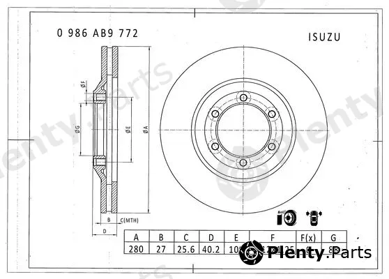 Bosch 0986AB9772 — Brake Disc