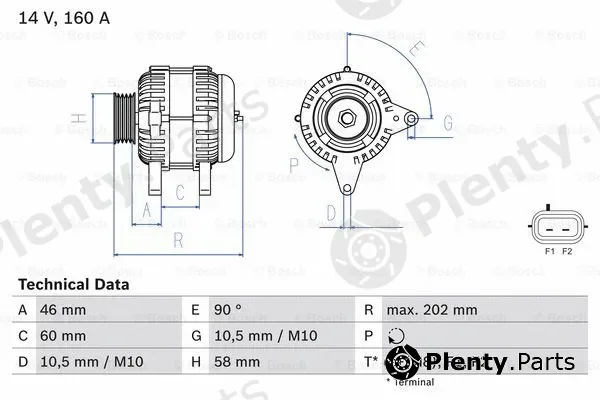 Bosch 0986083900 — Alternator