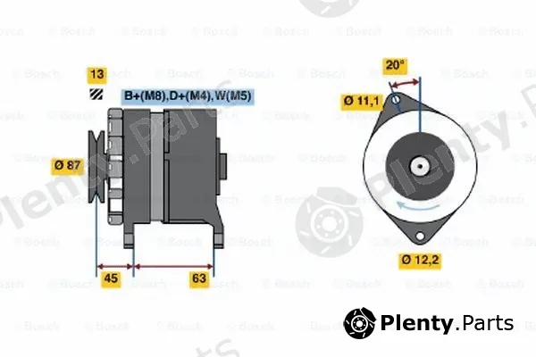 Bosch 0120469999 — Alternator