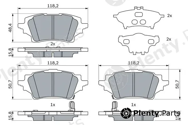 Bosch 0986424911 — Brake Pad Set, disc brake