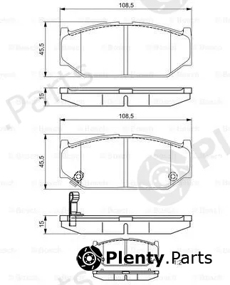 Bosch 0986495308 — Brake Pad Set, disc brake