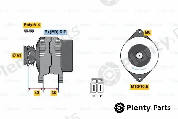 Bosch 0986045491 — Alternator