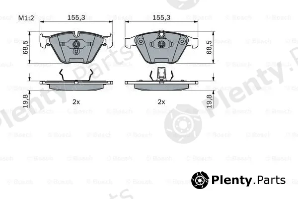 Bosch 0986494036 — Brake Pad Set, disc brake