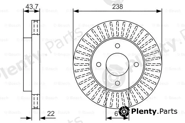 Bosch 0986479T42 — Brake Disc