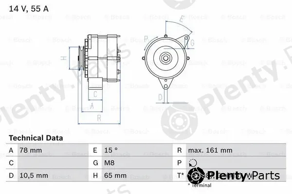 Bosch 0986041630 — Alternator