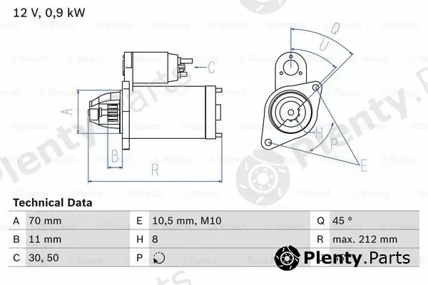 Bosch 0986016730 — Starter